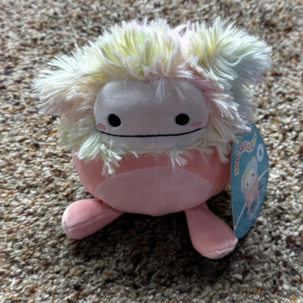 Squishmallows 5 Inch Diane the Bigfoot Pink Rainbow First to Market Plush NWT‎